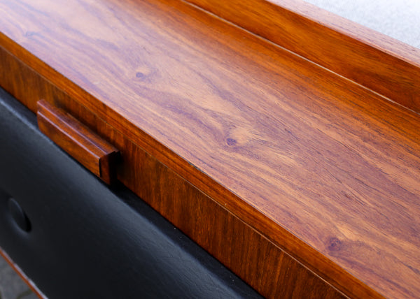 Queen Size Headboard with Pedestals and Storage