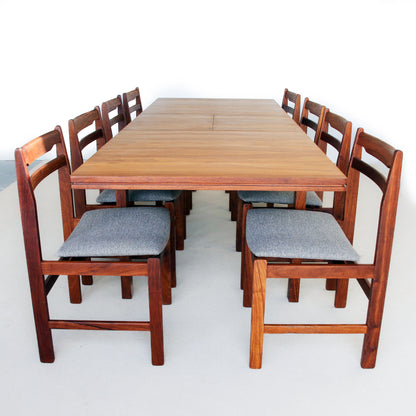 Set of Eight Kiaat Dining Chairs