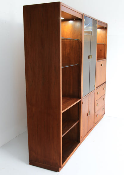 Three Piece Drexel Heritage Furnishings Illuminated Cabinet - 1970's