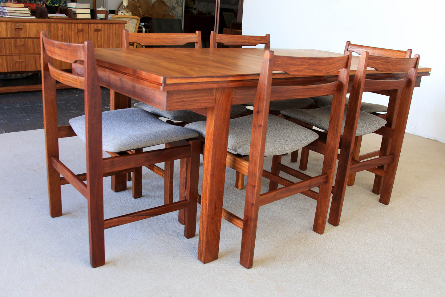 Set of Eight Kiaat Dining Chairs