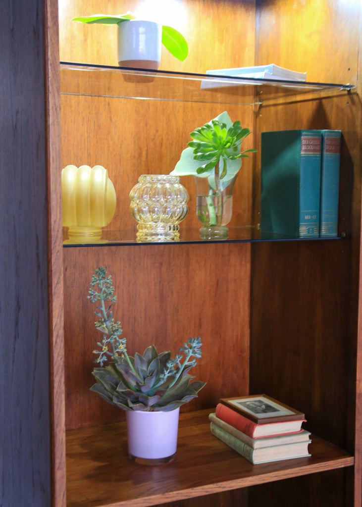 Three Piece Drexel Heritage Furnishings Illuminated Cabinet - 1970's