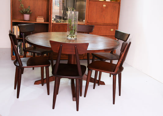 Vintage Modern Round Dining Table by Binnehuis