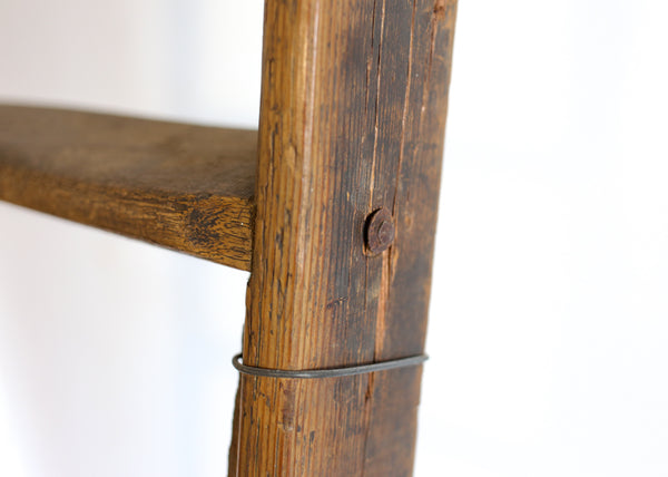 Tall Antique Wooden Ladder