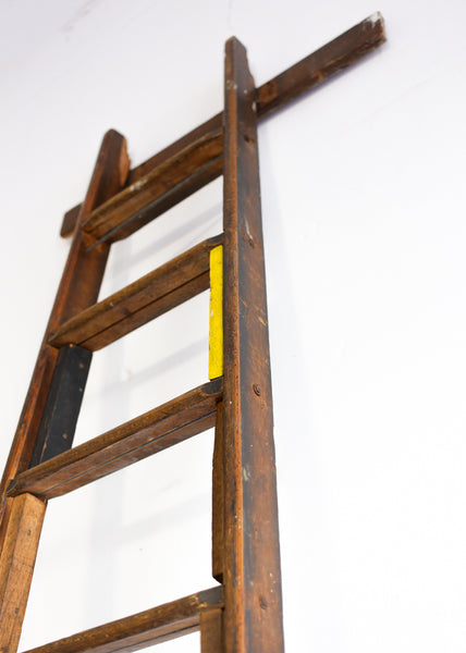 Tall Antique Wooden Ladder