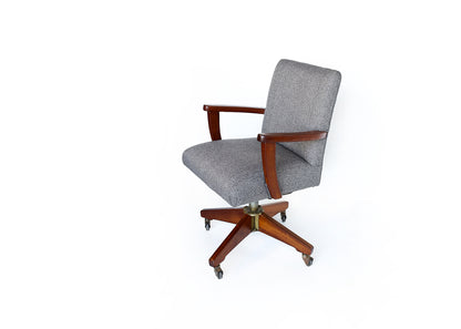 Vintage Office Chair with Wood Arms and Base
