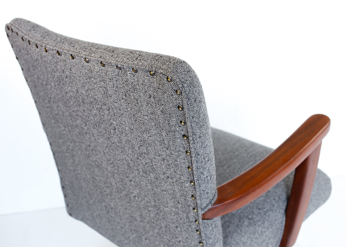 Vintage Office Chair with Wood Arms and Base