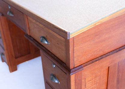 Antique Standing Desk with a Sloped Top