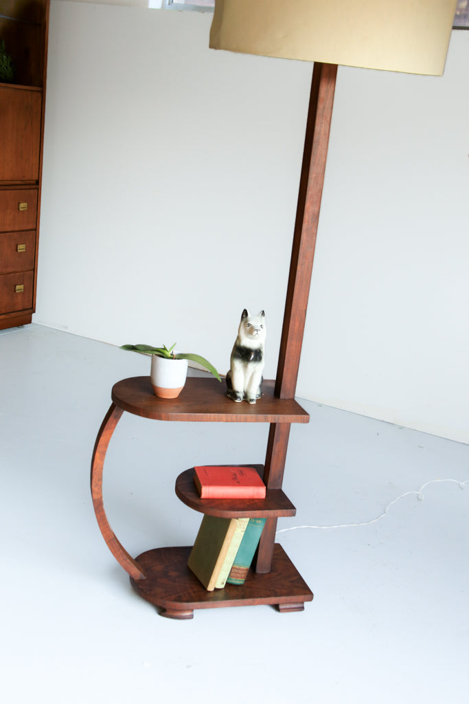 Art Deco Floor Lamp with a Table