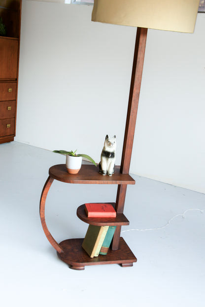Art Deco Floor Lamp with a Table