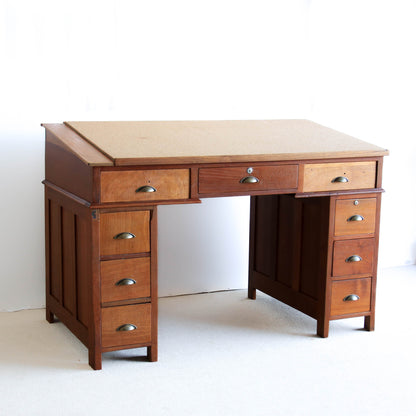 Antique Standing Desk with a Sloped Top