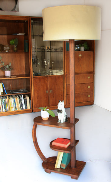 Art Deco Floor Lamp with a Table