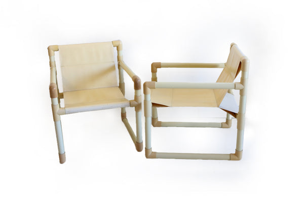 Retro 80s Pipe Outdoor Chairs - priced per chair.