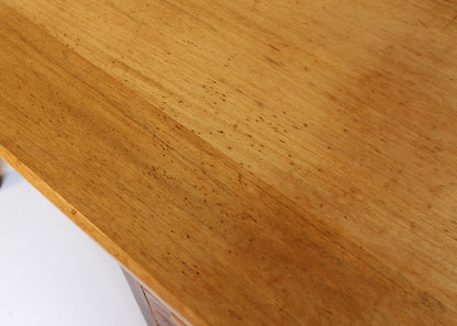 Solid wood Vintage Desk with Six Drawers