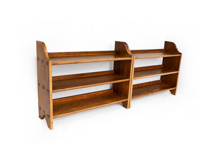 Two Heavy Vintage Oak Bookcases - priced per item