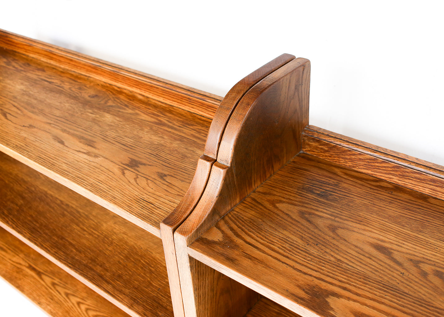 Two Heavy Vintage Oak Bookcases - priced per item