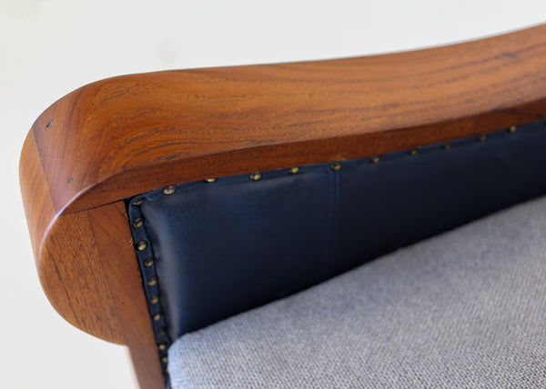 Gable Back Art Deco Couch, 1930s