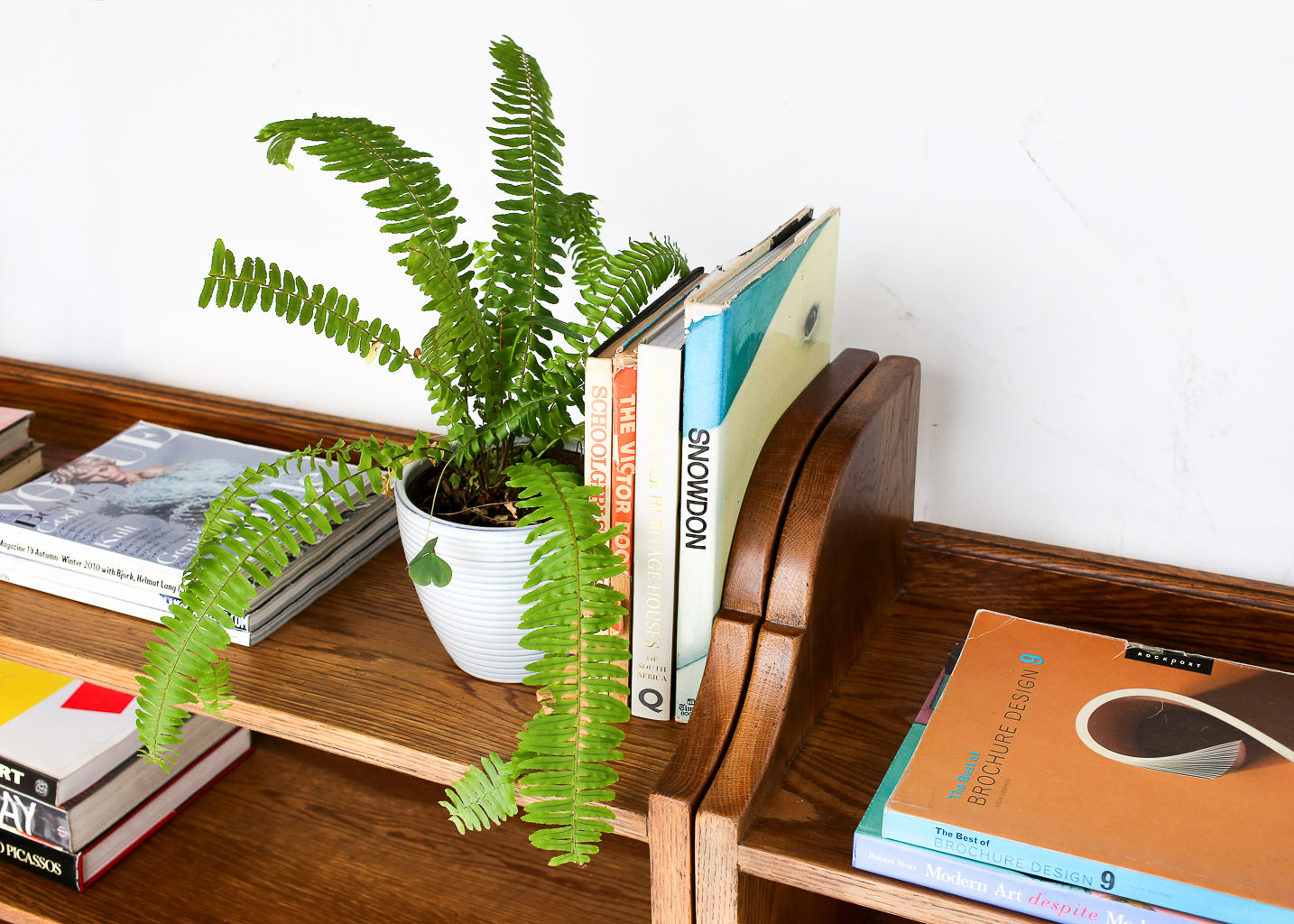 Two Heavy Vintage Oak Bookcases - priced per item