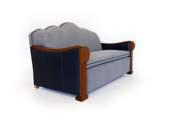 Gable Back Art Deco Couch, 1930s