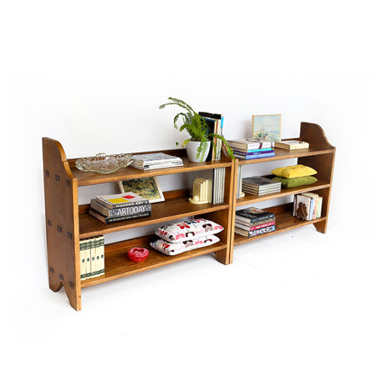 Two Heavy Vintage Oak Bookcases - priced per item