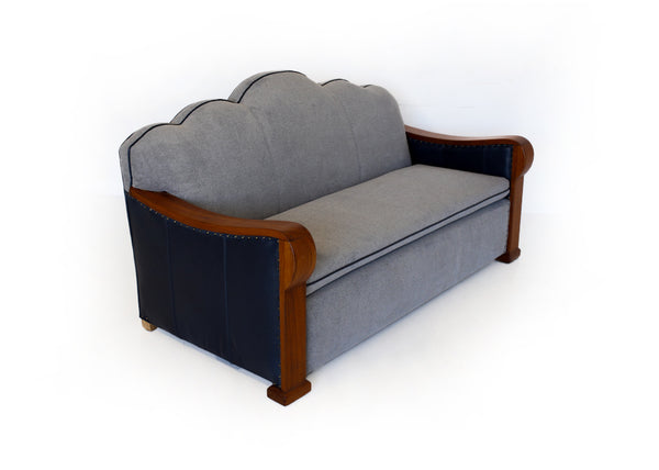 Gable Back Art Deco Couch, 1930s