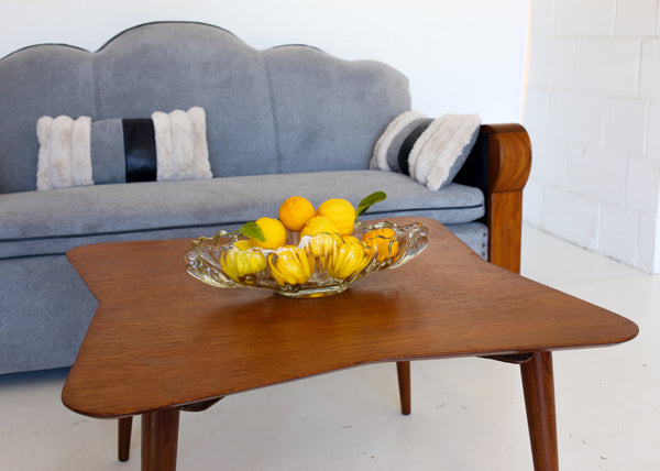 Gable Back Art Deco Couch, 1930s