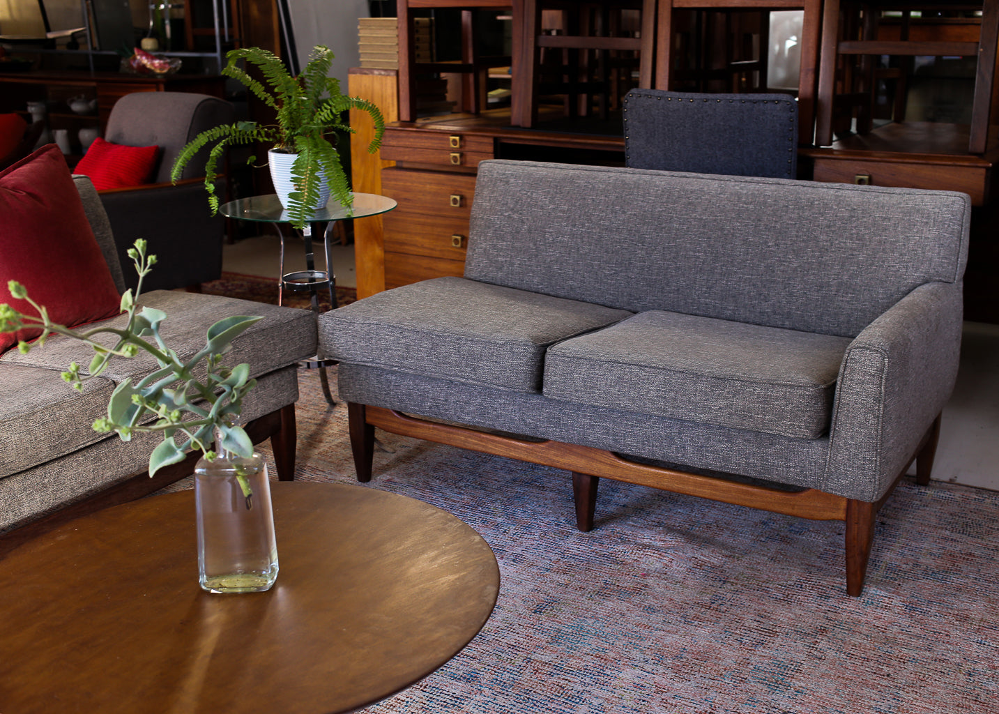 Five Seat Mid-Century Corner Unit