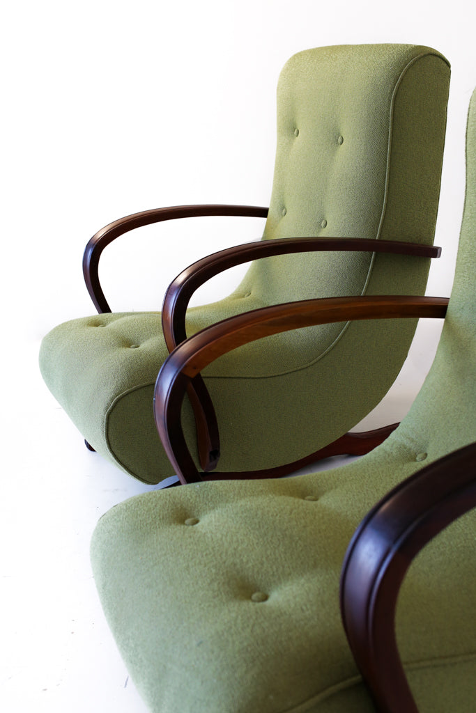 Pair of Art Deco Banana Chairs