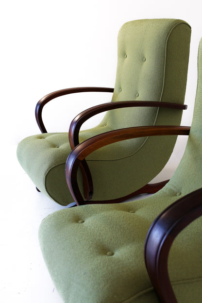 Pair of Art Deco Banana Chairs