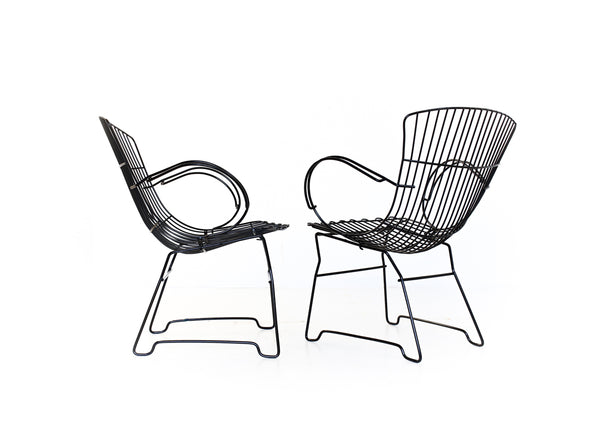 Pair of Vintage Steel Patio Chairs