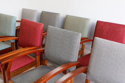 Ten Vintage Waiting Chairs in Five Colours - priced per chair
