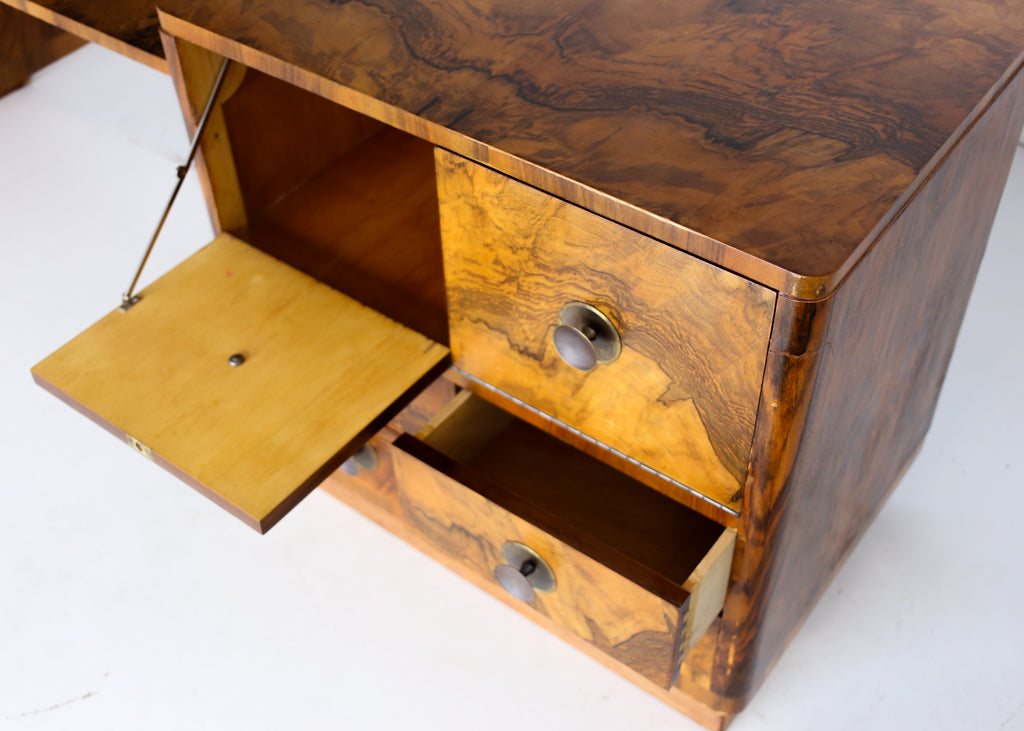Art Deco Walnut Finish Dresser