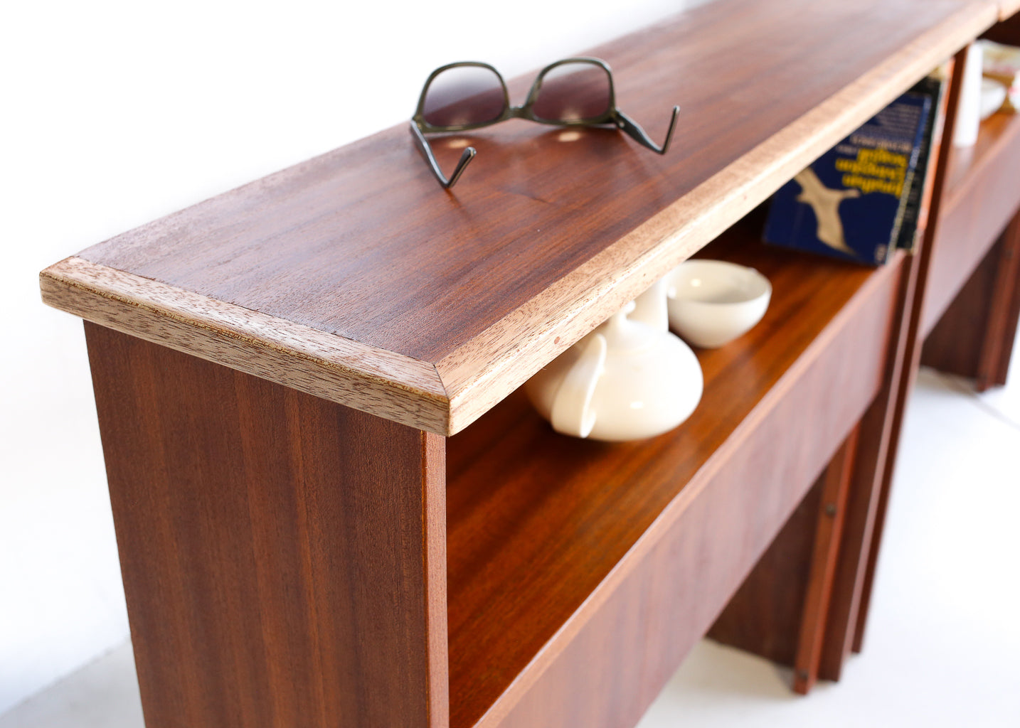 Single Mid-century Headboards with a Shelf