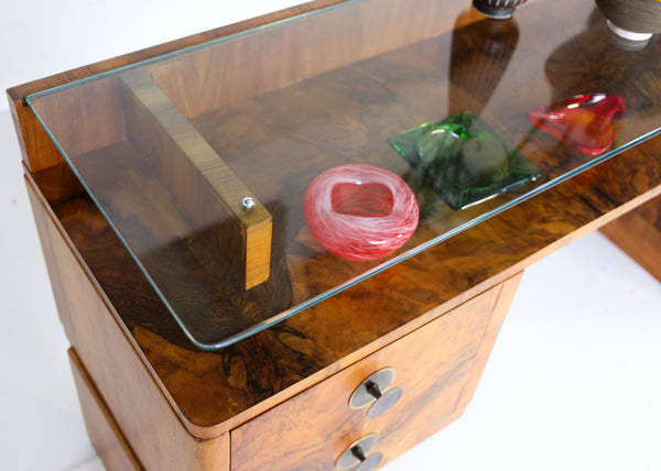 Art Deco Walnut Finish Dresser