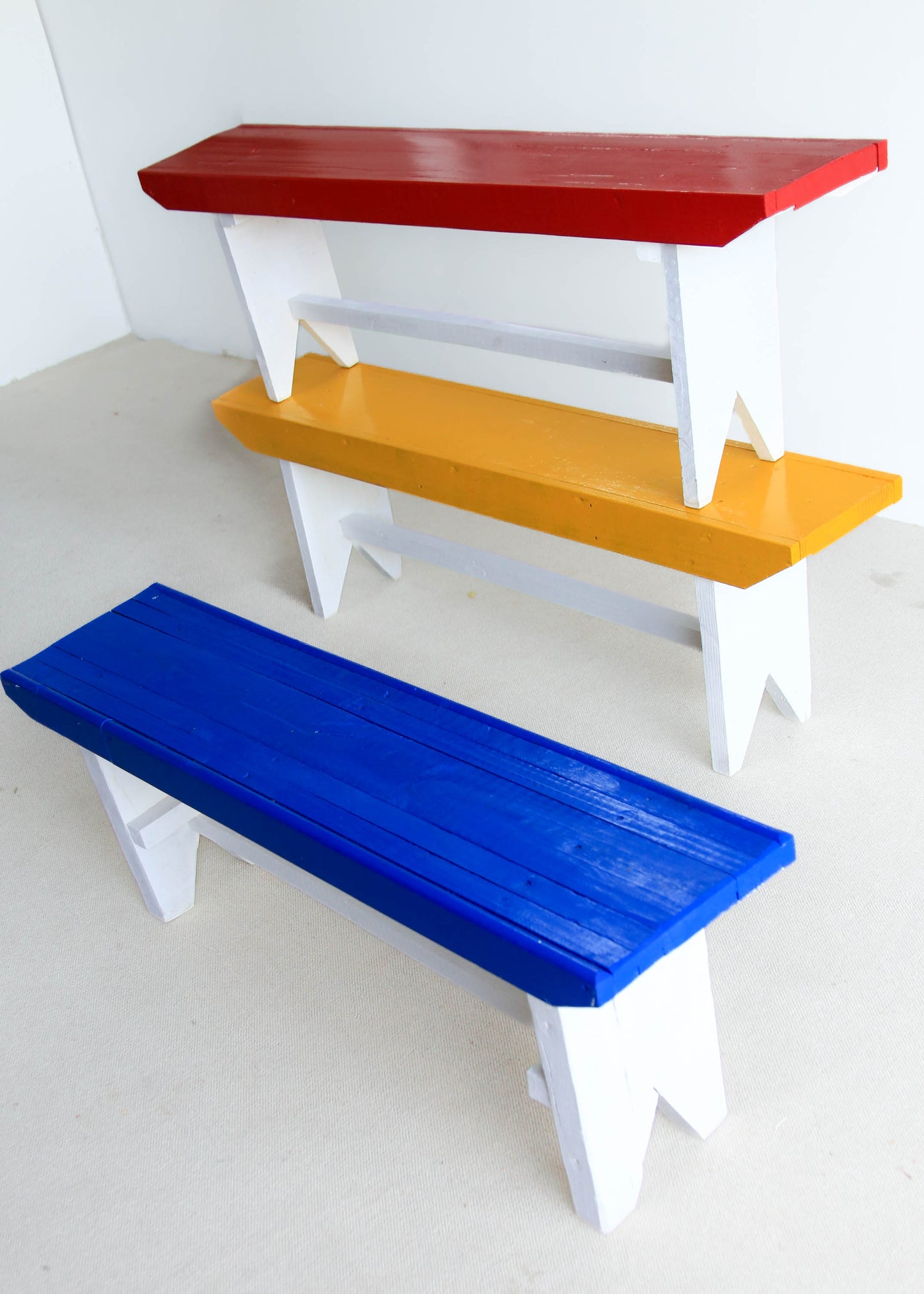Painted Rustic Benches