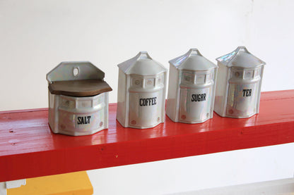 Antique Czech Kitchen Canisters Set