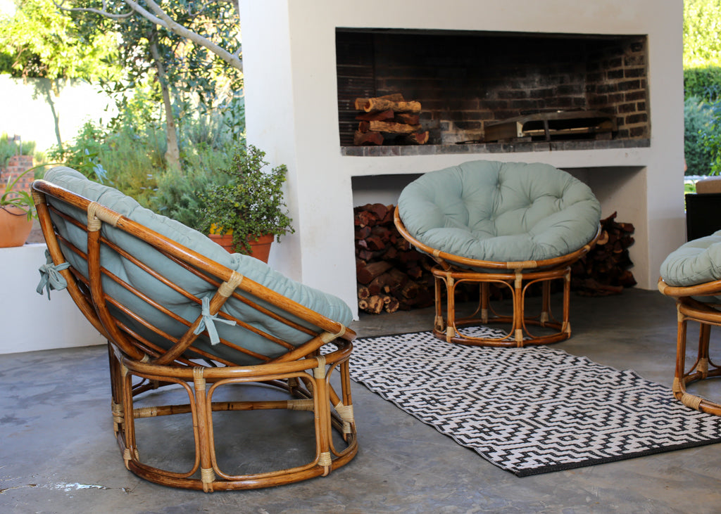 Cane Papasan Loveseat