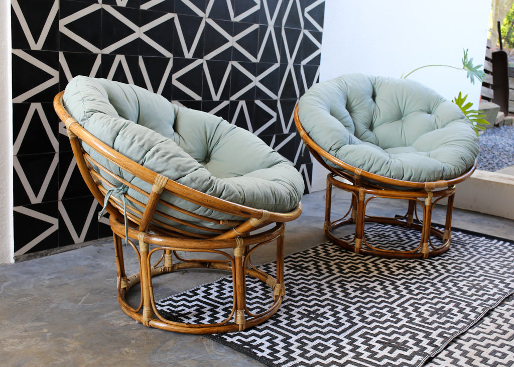 Cane Papasan Loveseat
