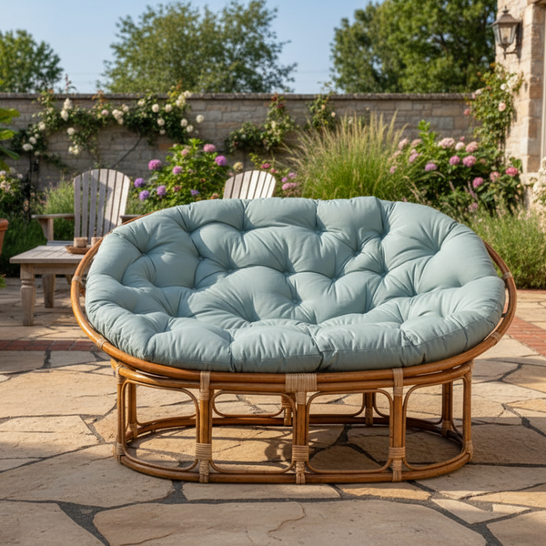 Cane Papasan Loveseat