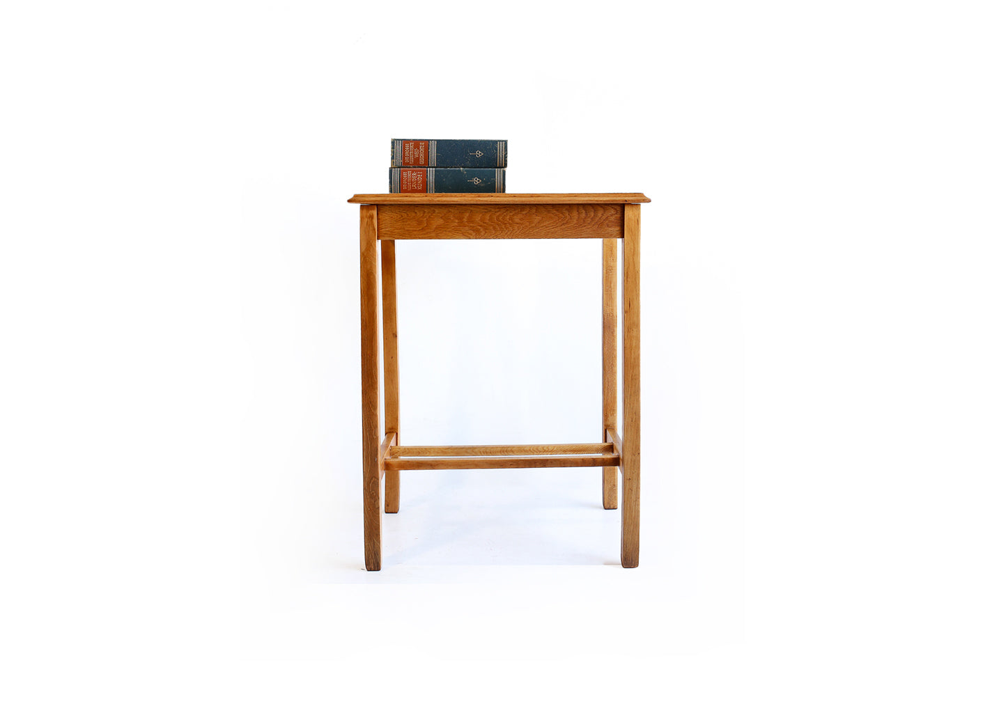 Vintage Solid Oak Lamp Table