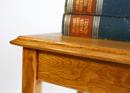 Vintage Solid Oak Lamp Table