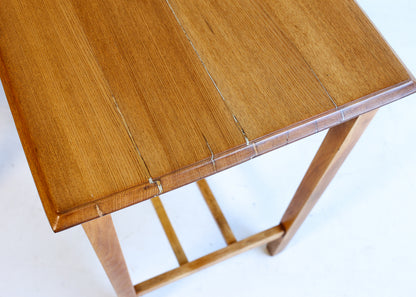 Vintage Solid Oak Lamp Table
