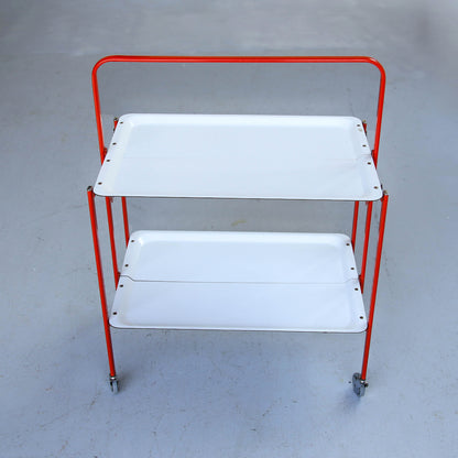 Red and White Collapsible Trolley