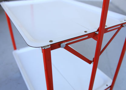 Red and White Collapsible Trolley