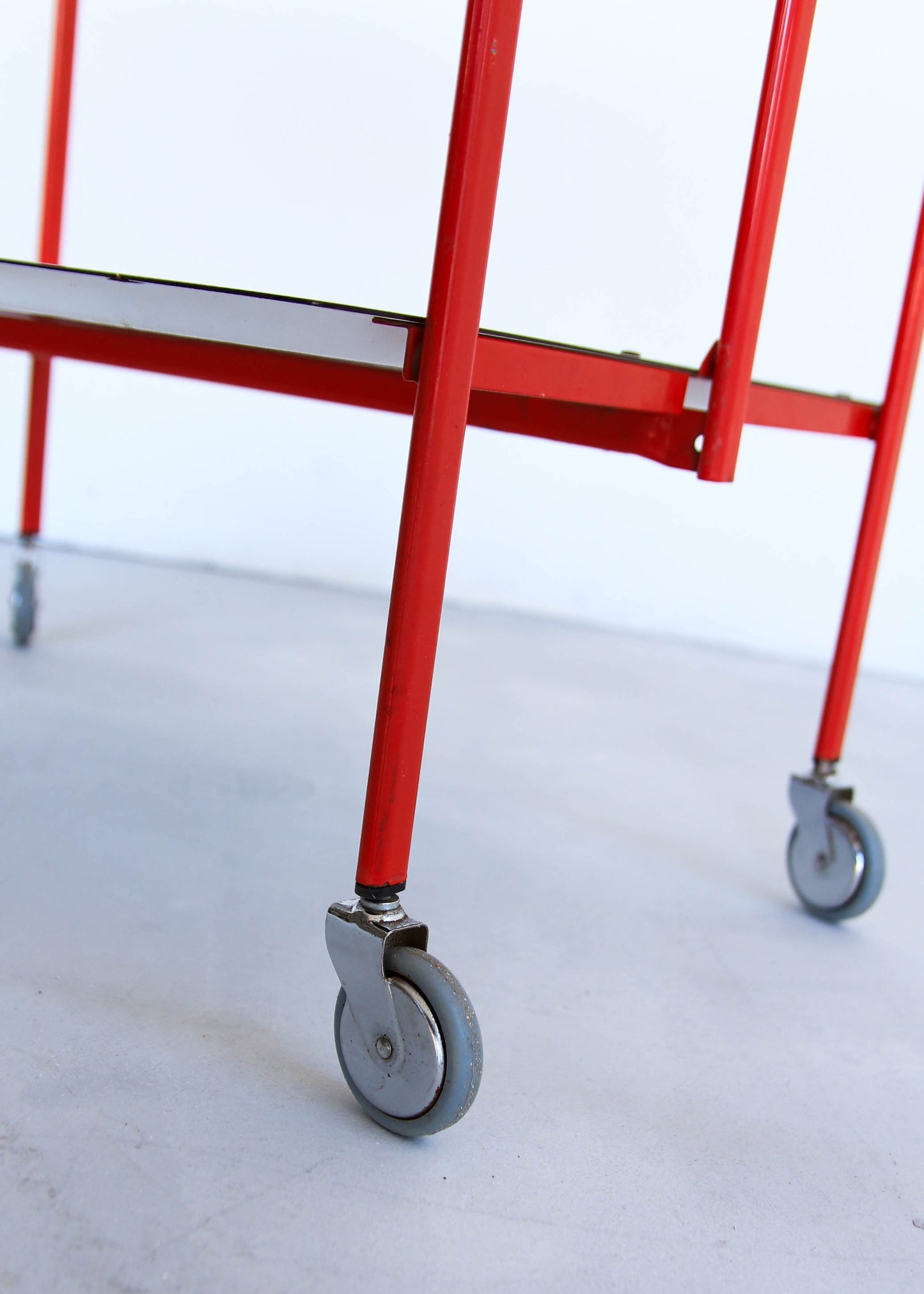 Red and White Collapsible Trolley