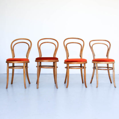 Three pairs of Vintage Bentwood Café Chairs