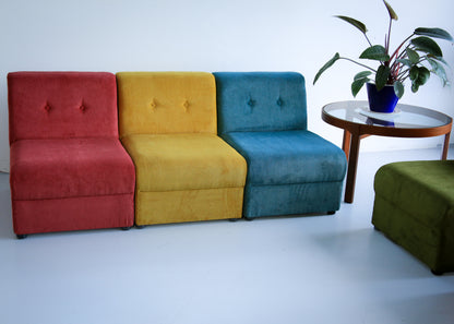 Ten Modular 1970's Slipper Chairs - priced per chair