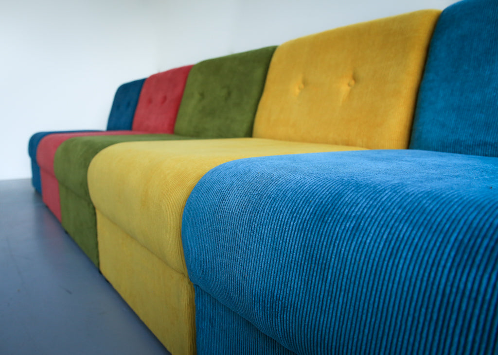 Ten Modular 1970's Slipper Chairs - priced per chair