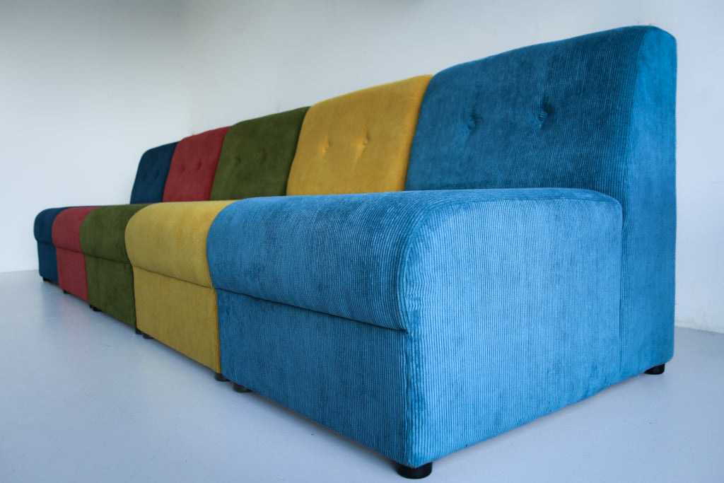 Ten Modular 1970's Slipper Chairs - priced per chair