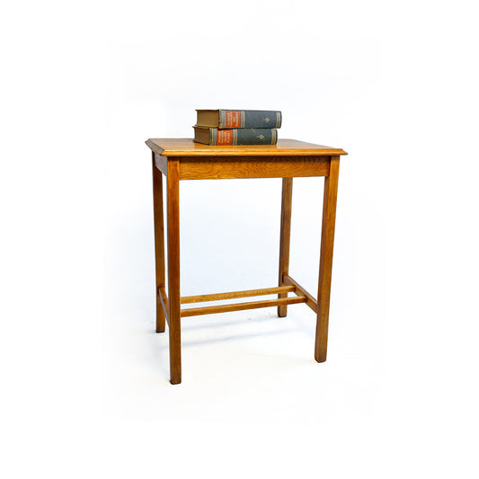 Vintage Solid Oak Lamp Table