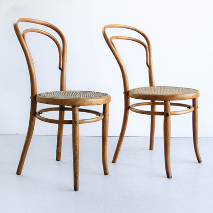 Three pairs of Vintage Bentwood Café Chairs